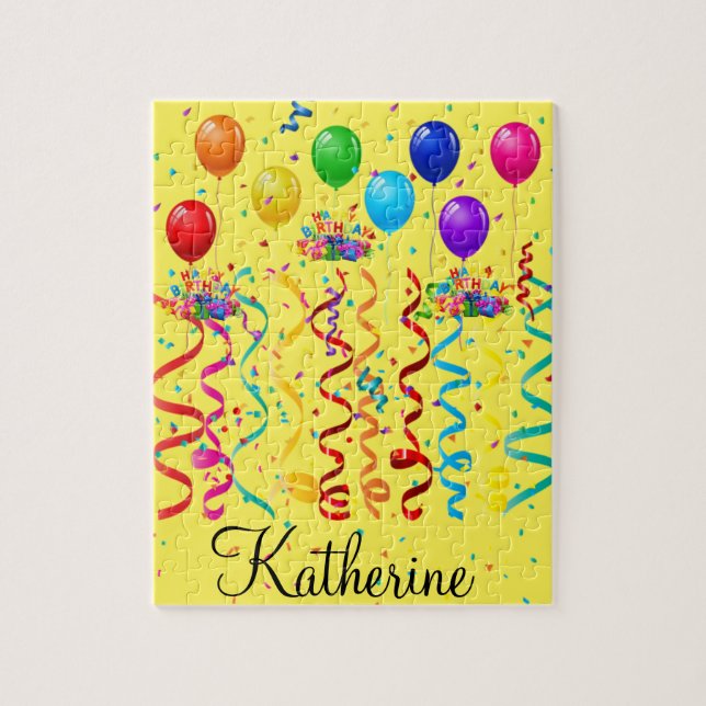 Puzzles Joyeux Ballons d'anniversaire (Vertical)
