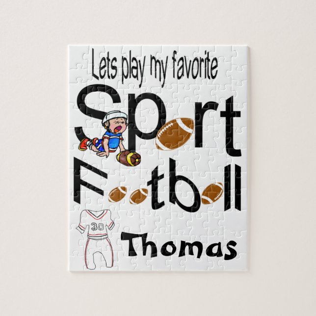 Puzzles Let's Play our Favourite Sport Football (Vertical)