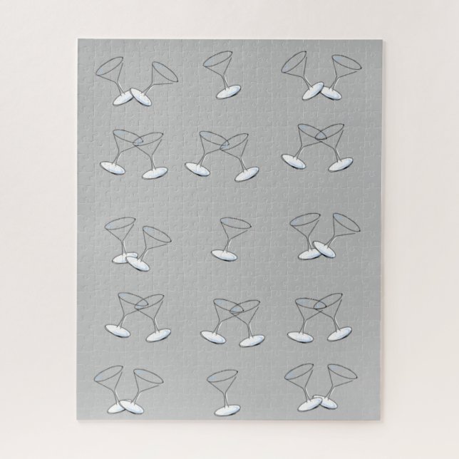 Puzzles Martini Glasses Gray (Vertical)