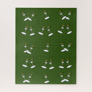 Puzzles Martini Glasses Green