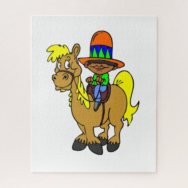Puzzles Mexicain Homme Horse (Vertical)