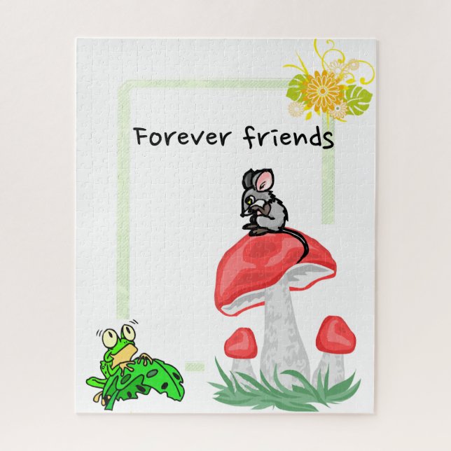 Puzzles Mouse Frog Friends Mushroom (Vertical)