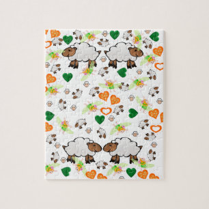 Puzzles Mouton Orange Coeurs Fée