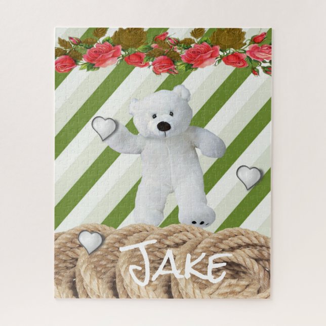 Puzzles Nounours de corde à bande verte (Vertical)