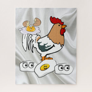 Puzzles Oeufs de poulets de mouton blanc