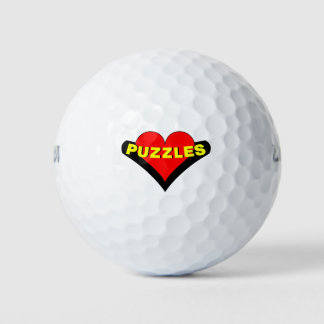 Puzzles Over Heart Golf Balls
