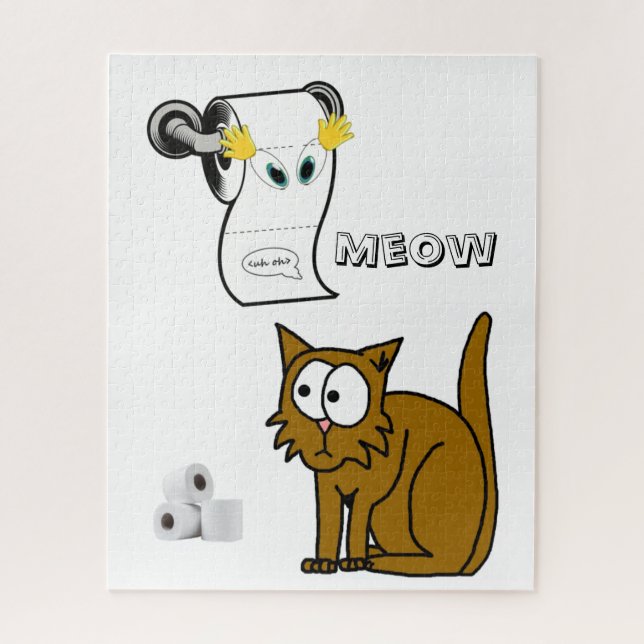 Puzzles Papier Toilette Chat (Vertical)