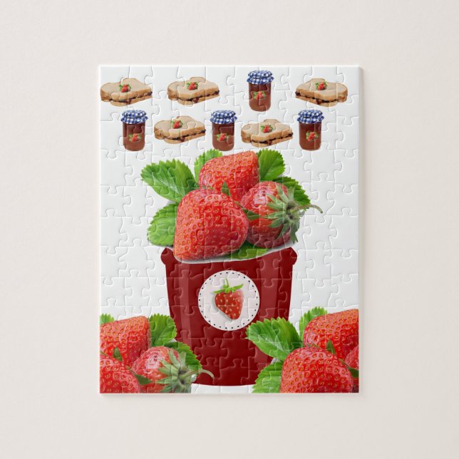 Puzzles Peanut Butter Strawberry Jam Jelly (Vertical)