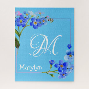 Puzzles Pink Floral Monogram