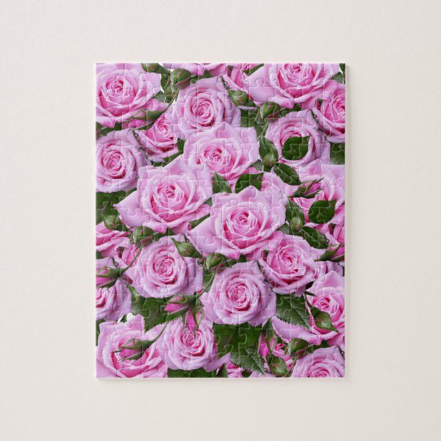 Puzzles Pink Roses Floral (Vertical)