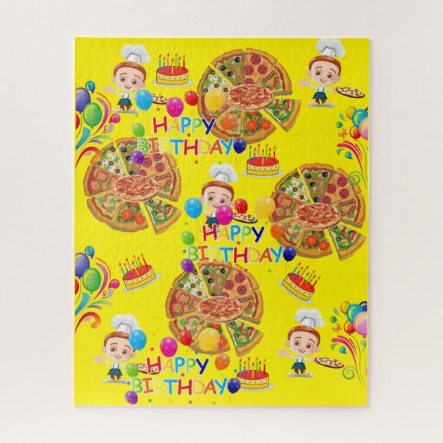 Puzzles Pizza Happy Birthday (Vertical)
