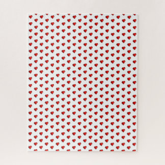 Puzzles Red Hearts Happy Valentine's Day