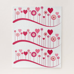 Puzzles Rose Red Hearts Heureuse Sainte-Valentin