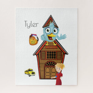 Puzzles School Bus Teacher Bird