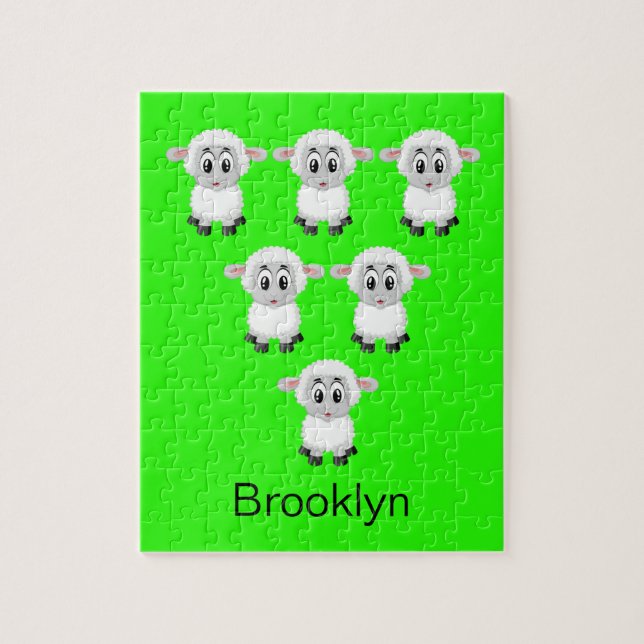 Puzzles Sheep Green (Vertical)