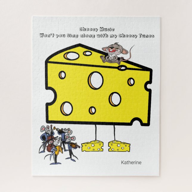 Puzzles Souris Musique Fromage  (Vertical)