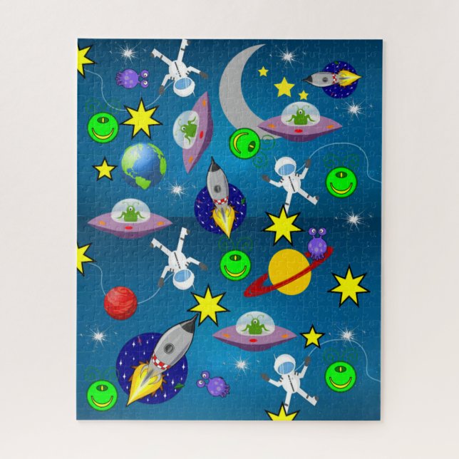 Puzzles Spaceships Aliens Astronauts (Vertical)