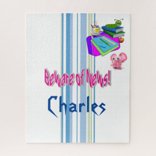 Puzzles Stripe Attention aux nouvelles, l'école