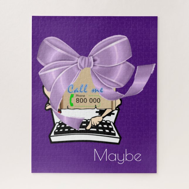 Puzzles Typewriter Call me Maybe Purple (Vertical)