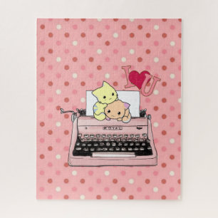 Puzzles Typewriter Chats Chatons Je t'aime