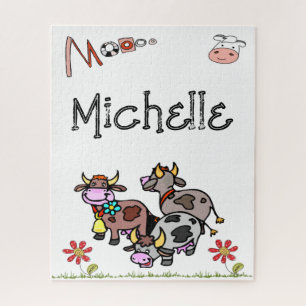 Puzzles Vaches Moo Floral
