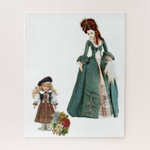 Puzzles Victorian Floral Woman & Child