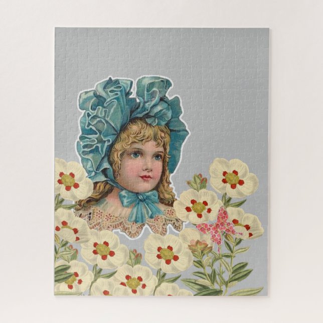 Puzzles Vintage Woman Floral (Vertical)