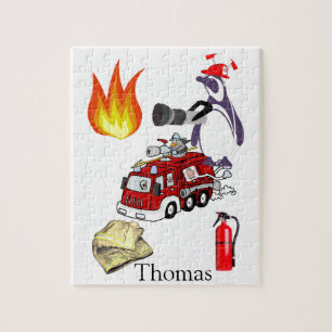 Puzzles White and Black Penguin Fireman