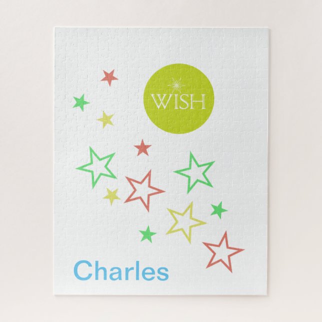 Puzzles Wish Colourful Stars  (Vertical)