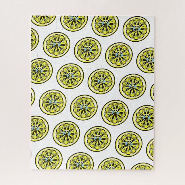 Puzzles Yellow Lemons Bumblebee (Vertical)