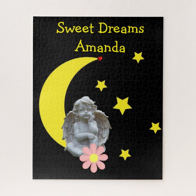 Puzzles Yellow Stars Moon Baby Angel (Vertical)