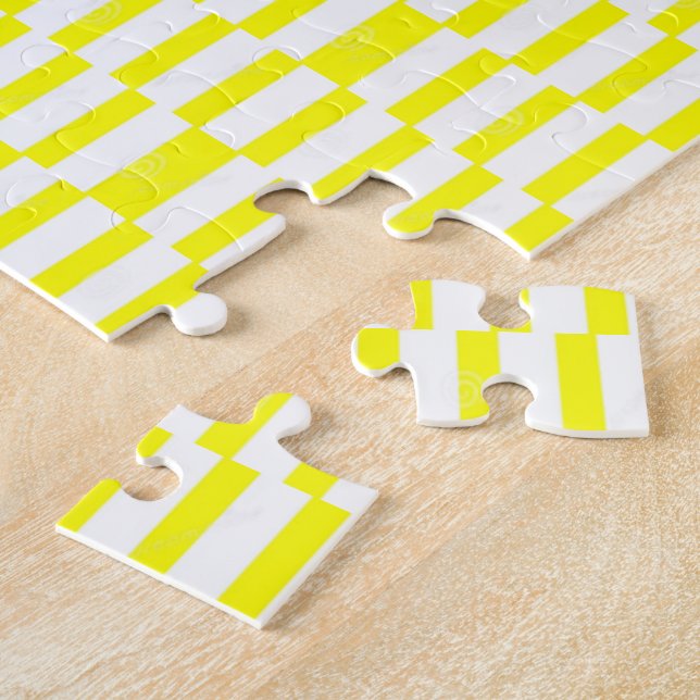 Puzzles Yellow & White Stripe  (Side)