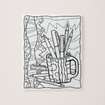 PUZZLES You COLOR - A CUP FULL OF COLORING Design