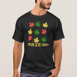 Puzzling Is My Cardio Puzzle Design T-Shirt