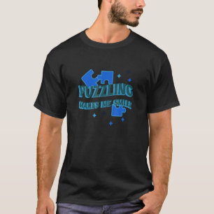 Puzzling Makes Me Smile Jigsaw Puzzle Master T-Shirt