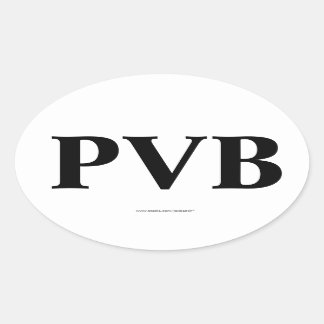 "PVB" Ponte Vedra beach FL Oval Bumper Sticker