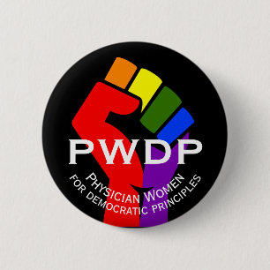 PWDP rainbow fist button
