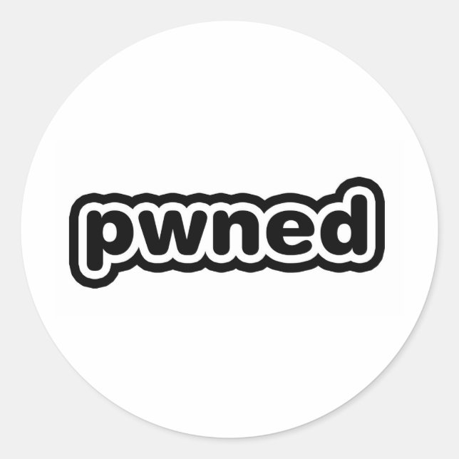 Pwned Classic Round Sticker (Front)