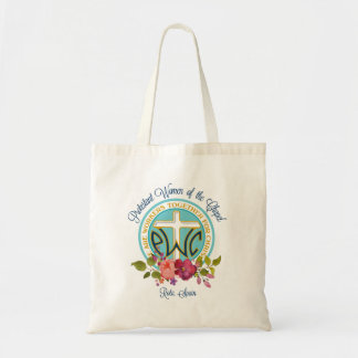 PWOC floral logo tote