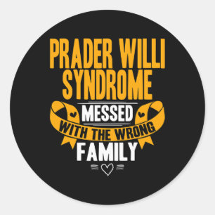 Pws Awareness - Prader Willi Syndrome Classic Round Sticker