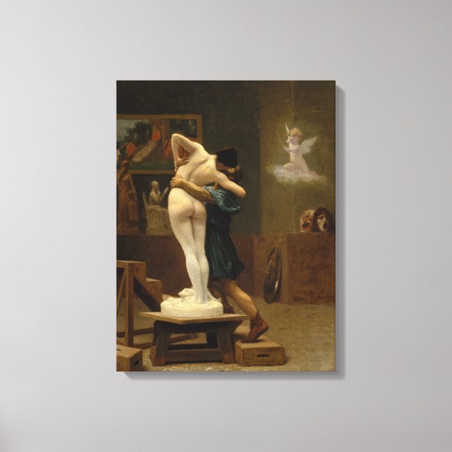 Pygmalion and Galatea by Jean-Leon Gerome Canvas Print (Front)