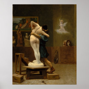 Pygmalion and Galatea by Jean-Leon Gerome Poster