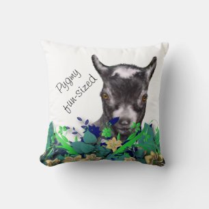 Pygmée Peinture de chèvre Nom du troupeau Coussin 