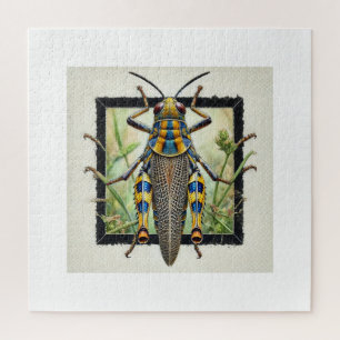 Pygmy Grasshopper 020924IREF232 - Watercolor Jigsaw Puzzle