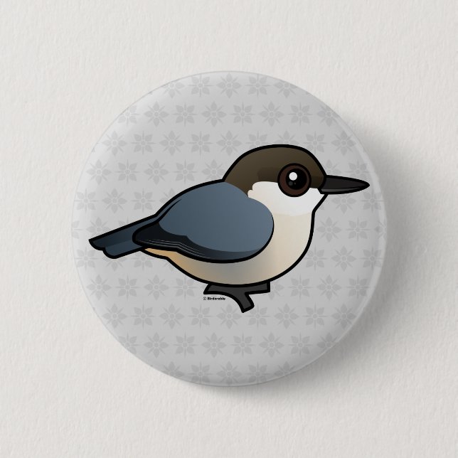 Pygmy Nuthatch 2 Inch Round Button (Front)