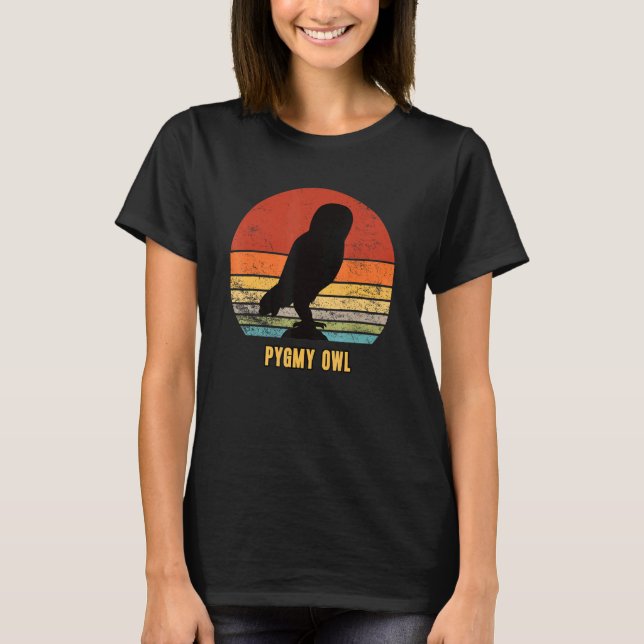 Pygmy Owl little Owls Bird Night Moon Owl T-Shirt (Front)
