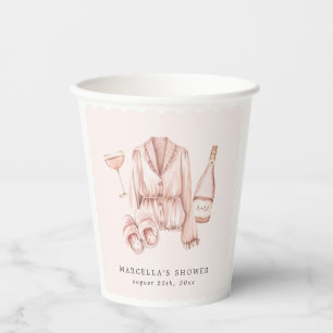 Pyjamas & Prosecco Bridal Shower Bachelorette Paper Cups
