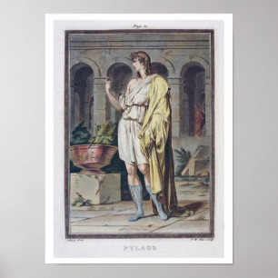 Pylades, costume for 'Andromache' by Jean Racine, Poster