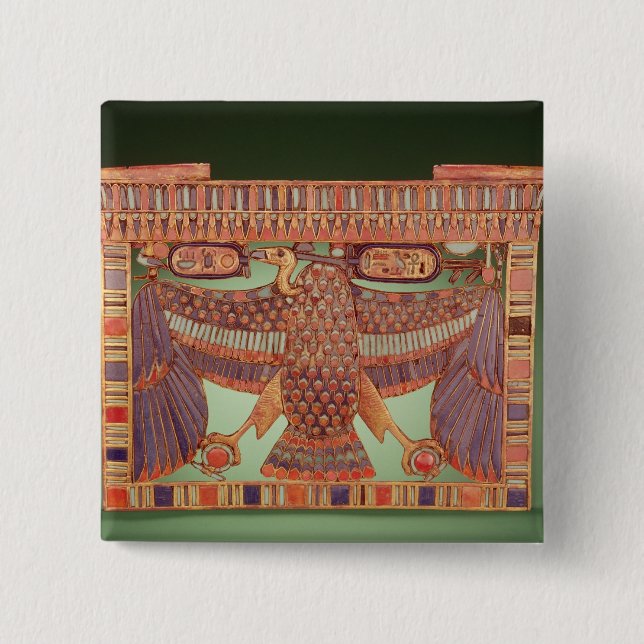 Pylon pectoral decorated with the vulture 2 inch square button (Front)