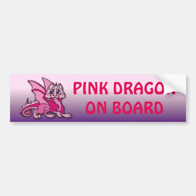 Pynky the dragon bumper sticker (Front)